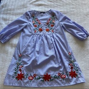 3/4 sleeve floral dress